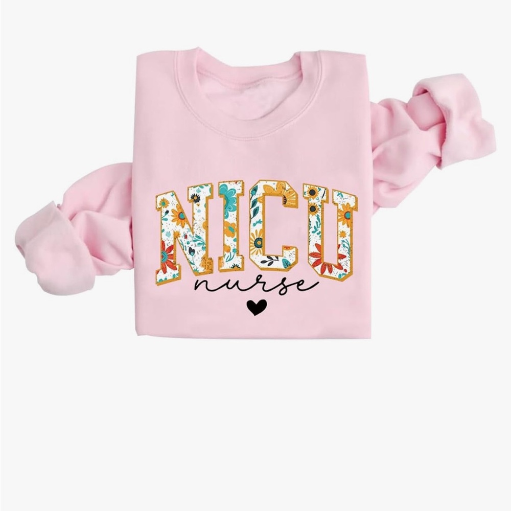 Pink NICU Nurse Sweatshirt